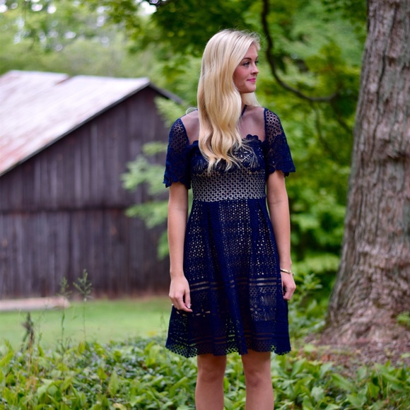 Dresses & Skirts - Navy Short Sleeve Dress